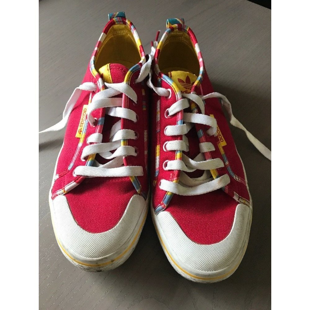 ADIDAS Women’s Plaid Trim Honey Low Canvas Sneaker - Picture 4 of 7